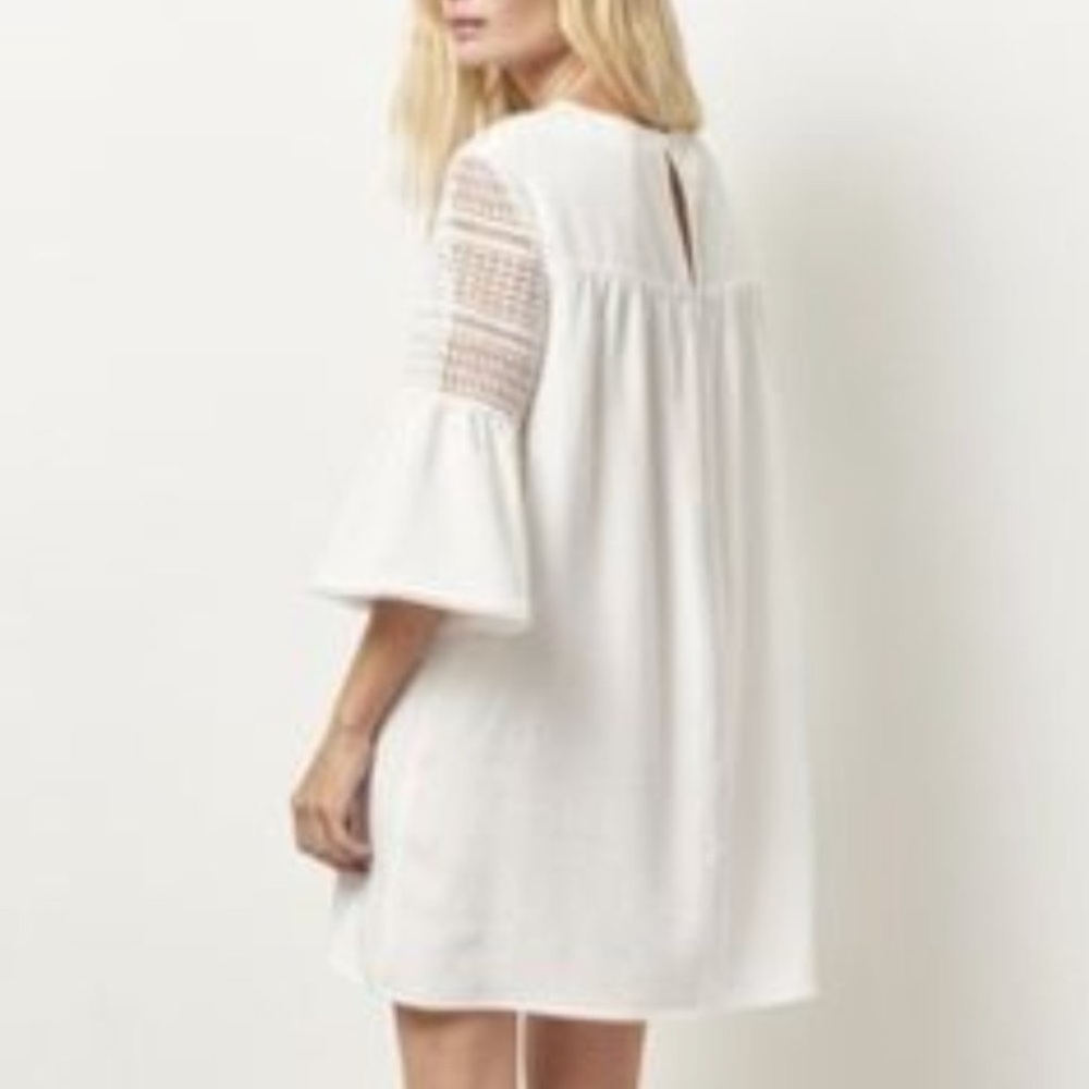 Anthropologie White Bell Sleeve Sundress - Picture 3 of 13